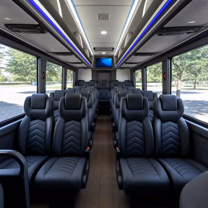 15-35 Passenger Minibus Interior