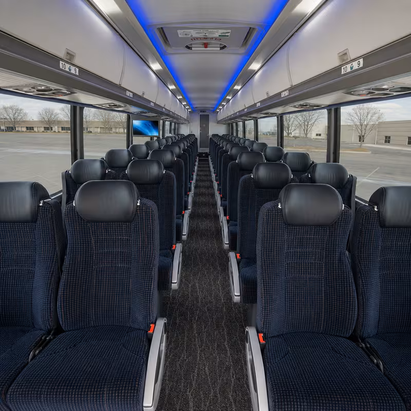 40-56 Passenger Charter Bus Interior