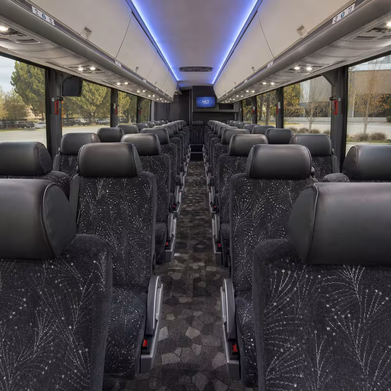 40-56 Passenger Charter Bus Interior