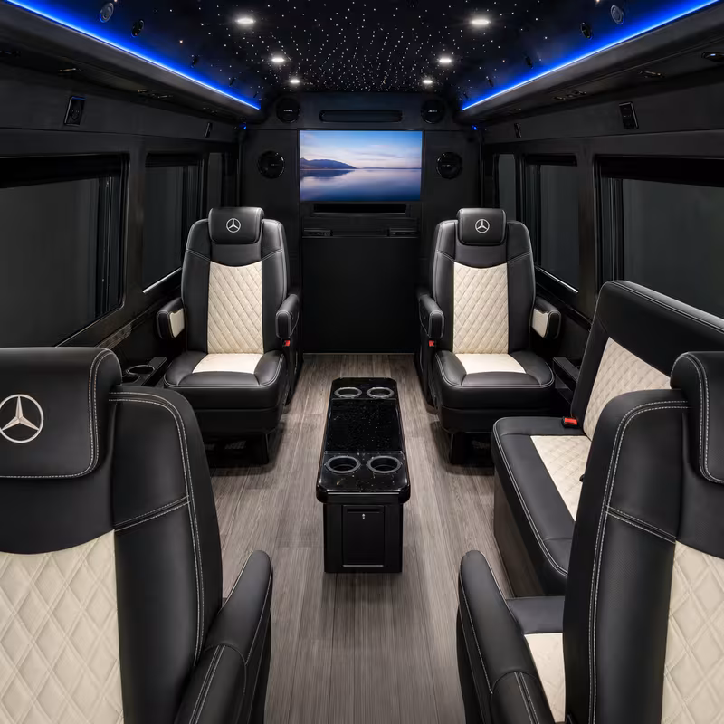 Sprinter Van Rental with Driver Interior
